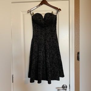Black strapless dress